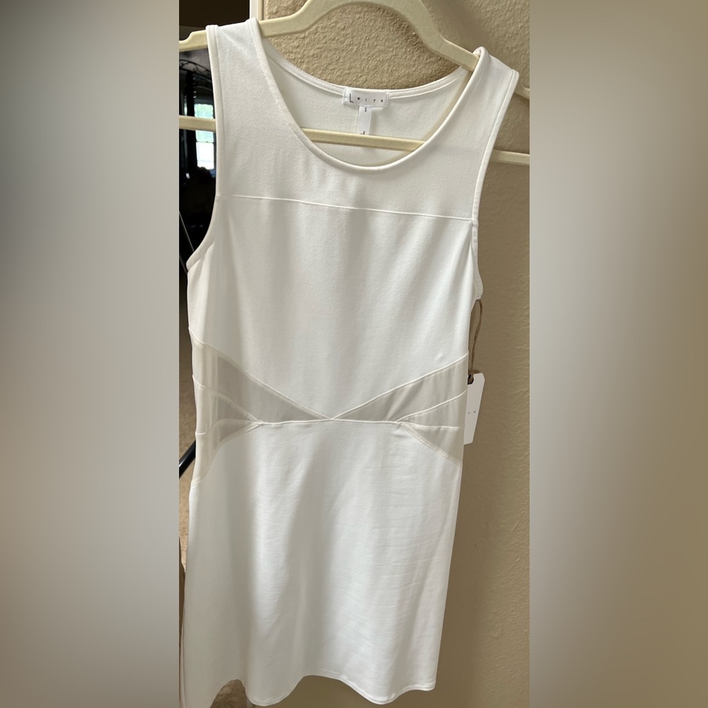 Leith Cut Out Dress Bodycon Size S Ivory/White New